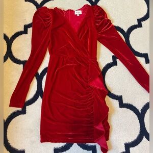Red Dress Boutique Red Velvet Mini Dress